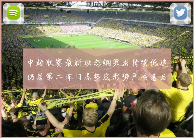 中超联赛最新动态铜梁龙持续低迷仍居第二津门虎垫底形势严峻落后安全区九分